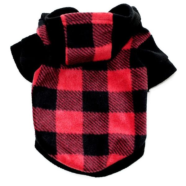 Husdjurskläder Höst vinterplädad jacka hundväst Varm kläder