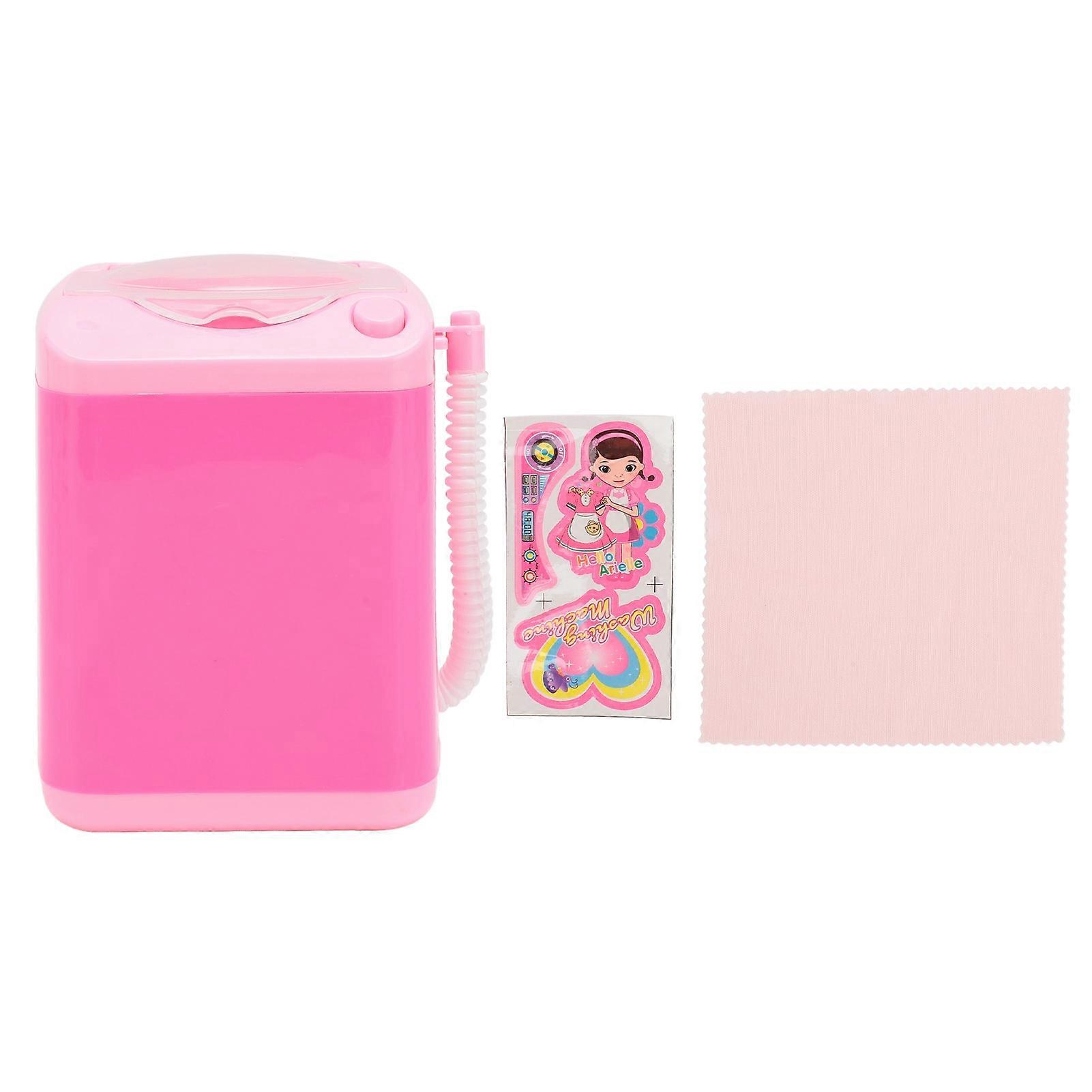 Washing Machine Toy Small Simulation Electric Automatic Makeup Sponge Cleaner Device for Lady Kids