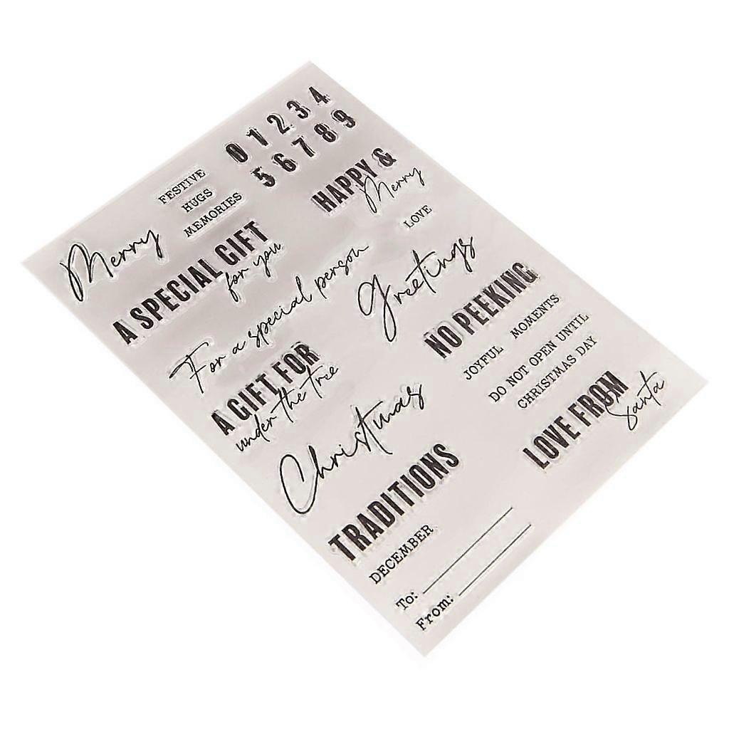 1 Sheet Clear Stamp Transparent Seal Stamp Card Making 3D Scrapbooking Stamps