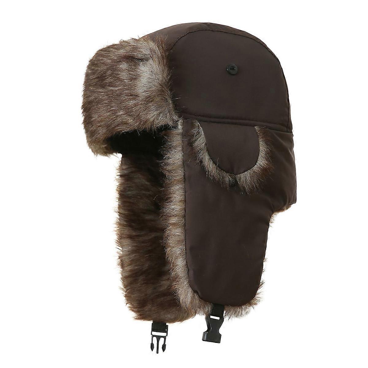 Unisex Russian Trapper Hat with Ear Flaps for Skiing