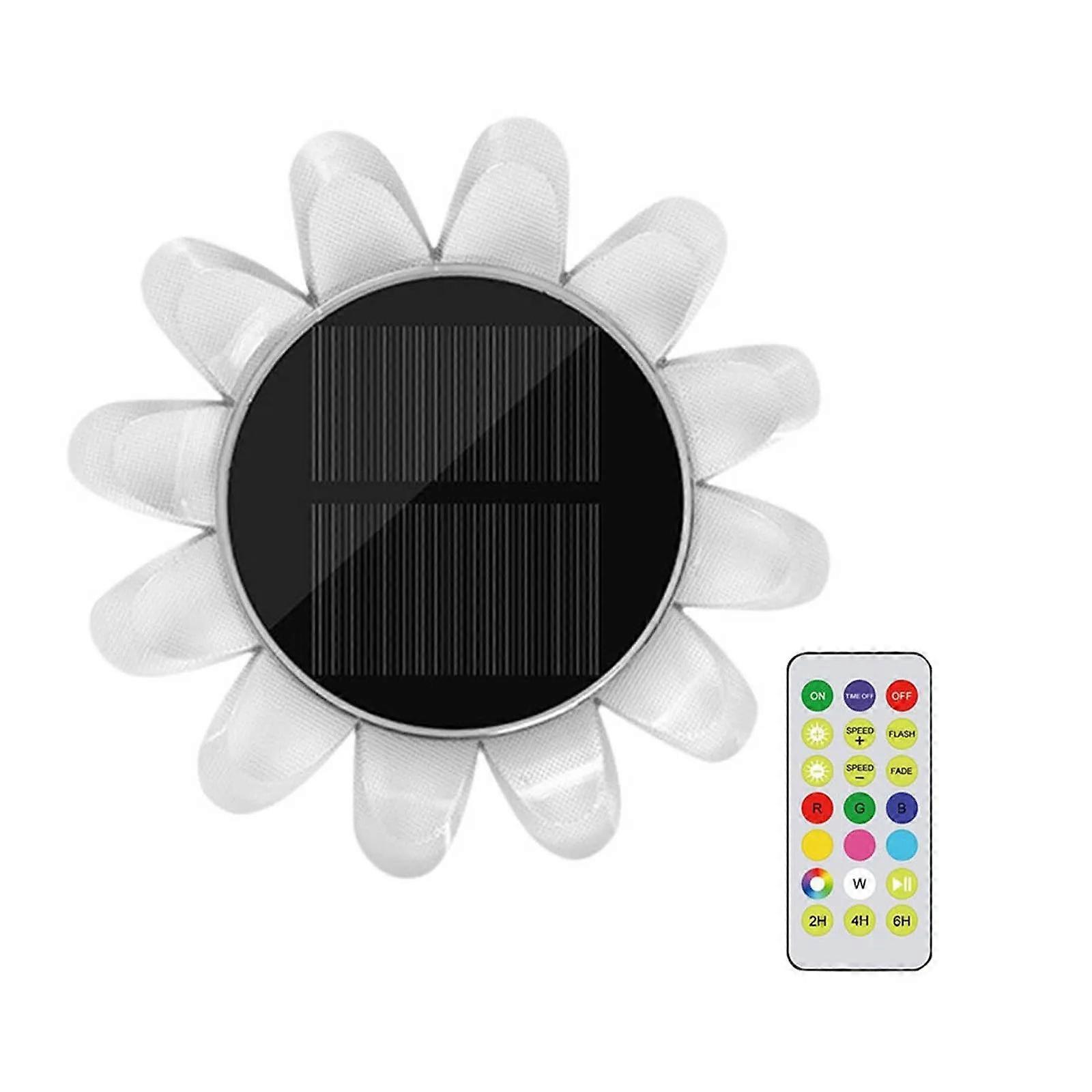 Solar Floating Pool Light Flower Shape Swimming Pool Light Submersible Floating Lamp For Garden Pool Pond Decoration Anti-Slip