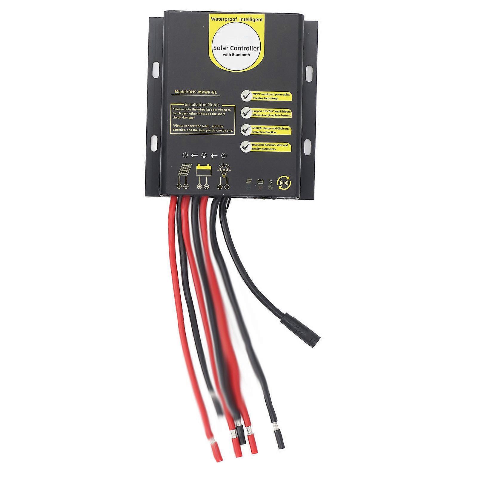 Ελεγκτής φόρτισης Bluetooth MPPT 12V 24V 20A ανθεκτικός στο νερό καθολικός έξυπνος ρυθμιστής ηλιακών πλαισίων για μπαταρία Li