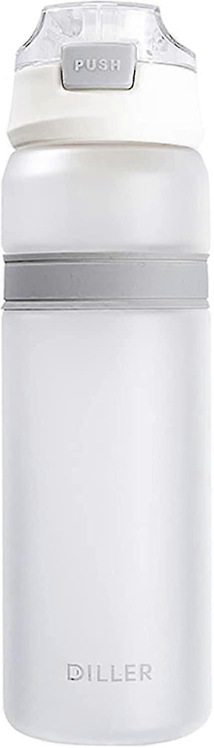 Trinkflasche mit Strohhalm 850ml (weiß)