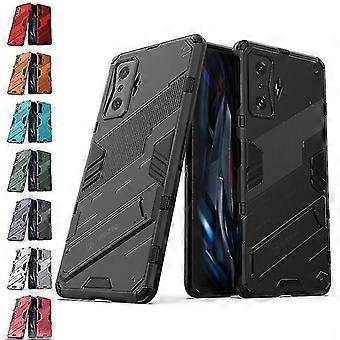 Heavy Duty Armor Shockproof Hard Case Compatible With Xiaomi Poco F4 Gt With Invisible Stand