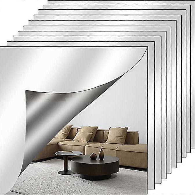 10 Pieces Wall Mirror Self-Adhesive 20