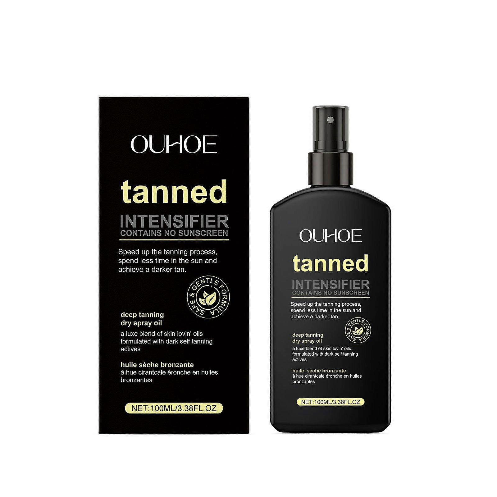 Solingsolje | Get Tanned Intensifier Dry Spray - Rask, mørk utendørs solbruning fra Tan Accelerating Actives, Moisturizing Oils, No SPF, 100ML