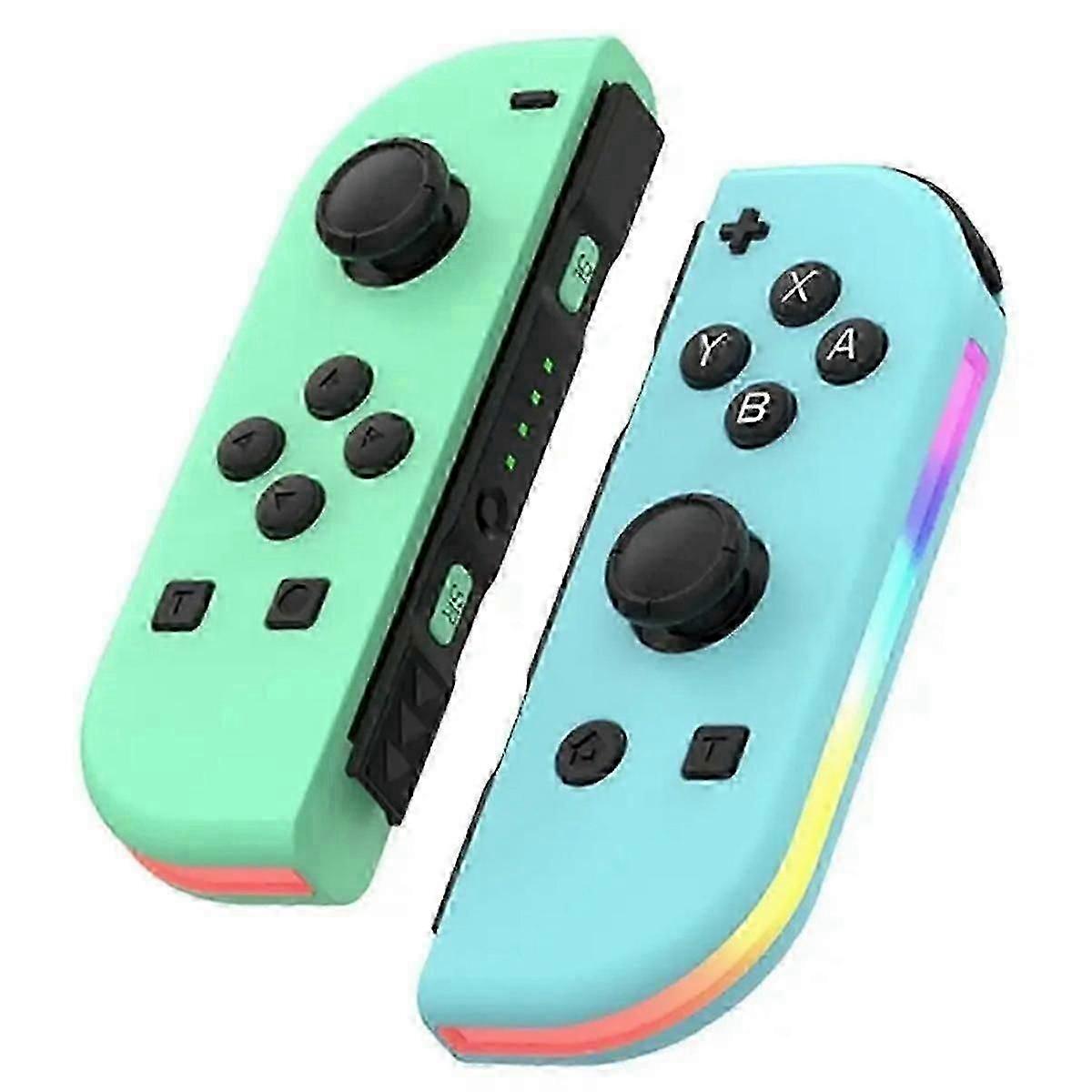 suitable for 2PCS Joypad Controller (L/R) for Switch, Wireless Joypad Replacement for Switch Controller Dual Vibration/RGB Light-E-YI  WU  CHUN  HUI