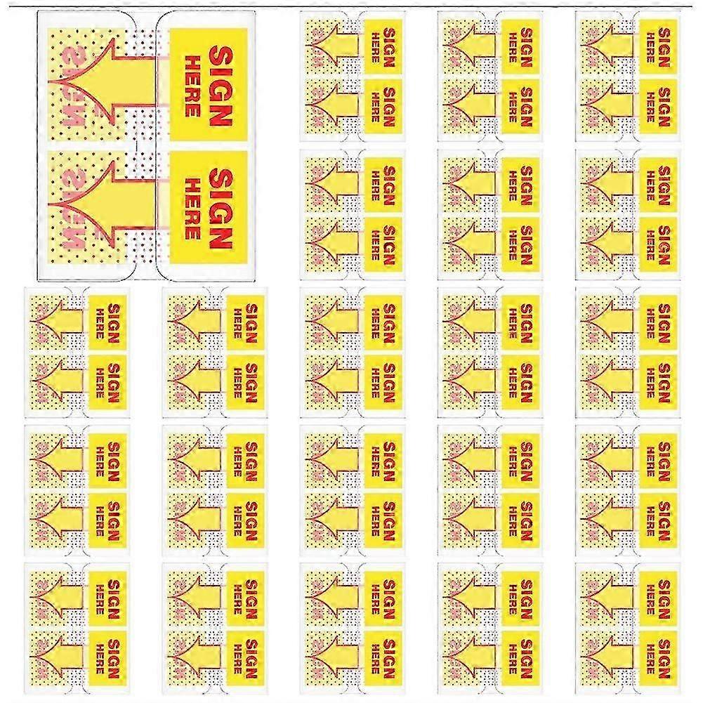 1250Pcs Sign Here Stickers 1 Inch Sign Date Tabs Sign Date Sign Stickers with Dispenser Flag Easy t