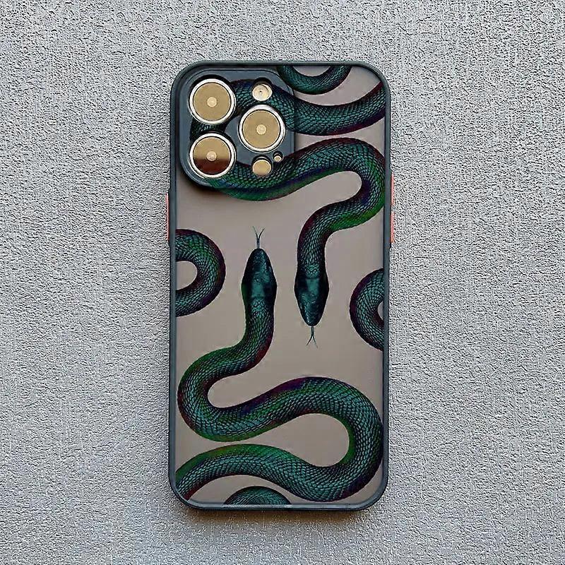 Snake Phone Case For Iphone 16 15 14 13 Pro Max Mini Shockproof