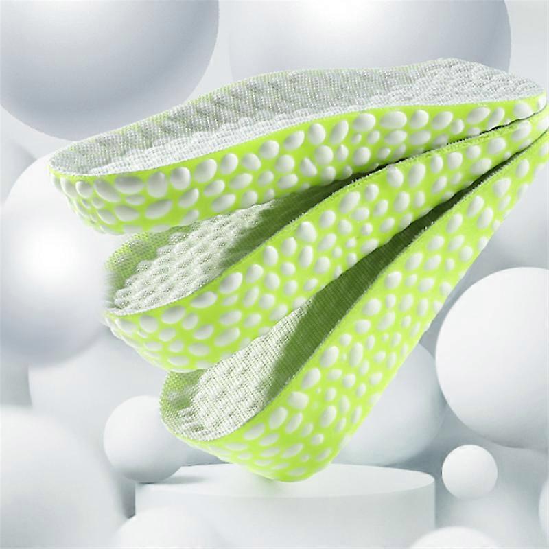 Heightening Running Insole for Shoes Popped Rice Particle Foam Breathable Soft Hiking Protects Knees Templates Feet Men Women| |