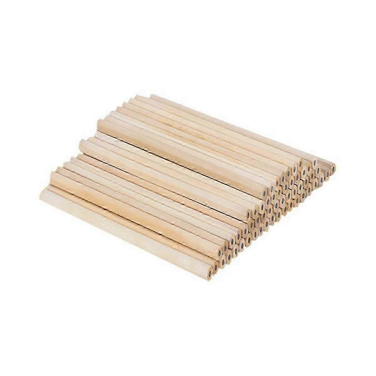 100Pcs/Lápiz de madera HB Lápiz hexagonal Papelería