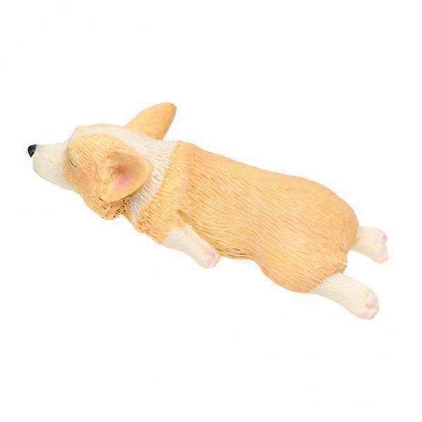 2X Miniature Lying Corgi Dog Fairy Garden Micro Landscape Bonsai Pot Decor #2