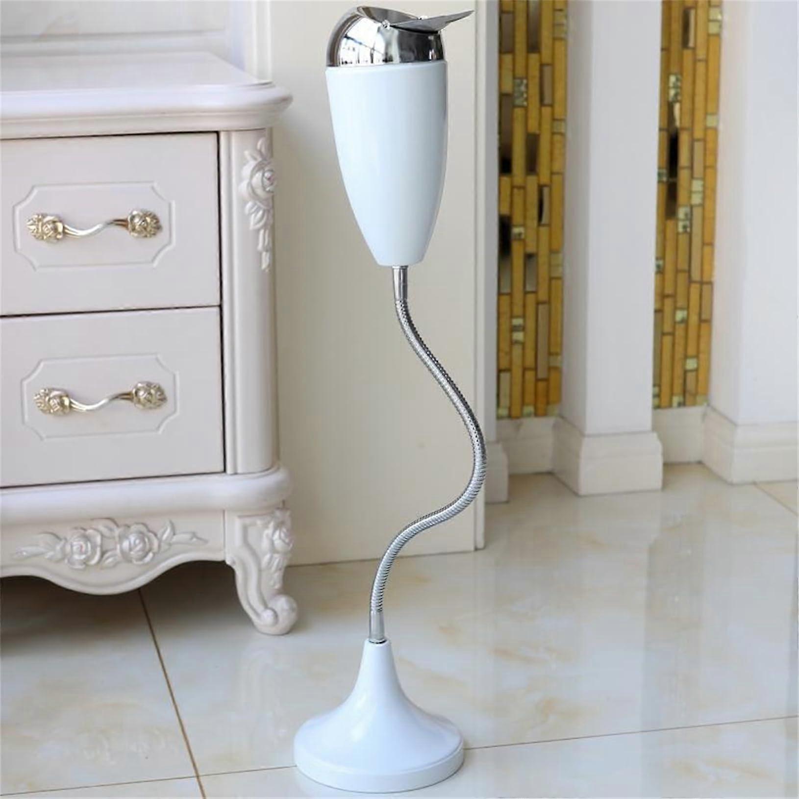 Standing Cigarette Ashtray With Adjustable Height Chrome Finish Metal Ashtray Push Down Spinning Tray Lid For Outdoor 1H