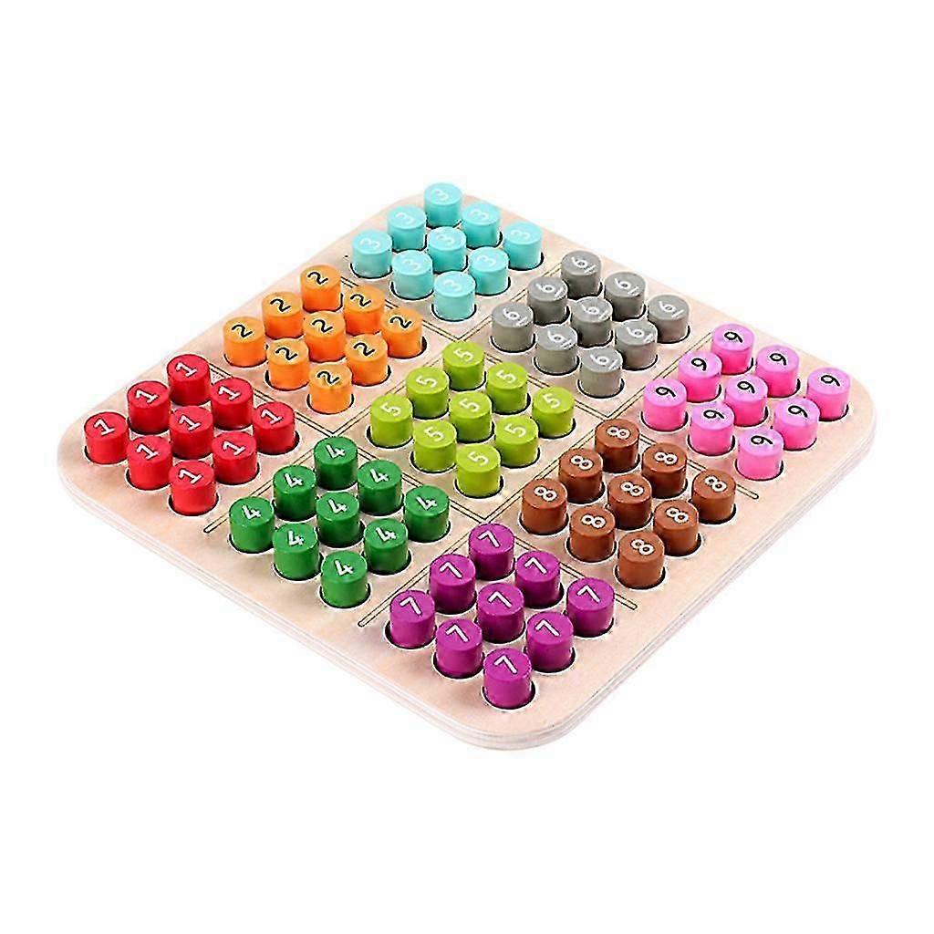 Wooden Sudoku Puzzles Board Game Toys Educational with Number Adults Kids
