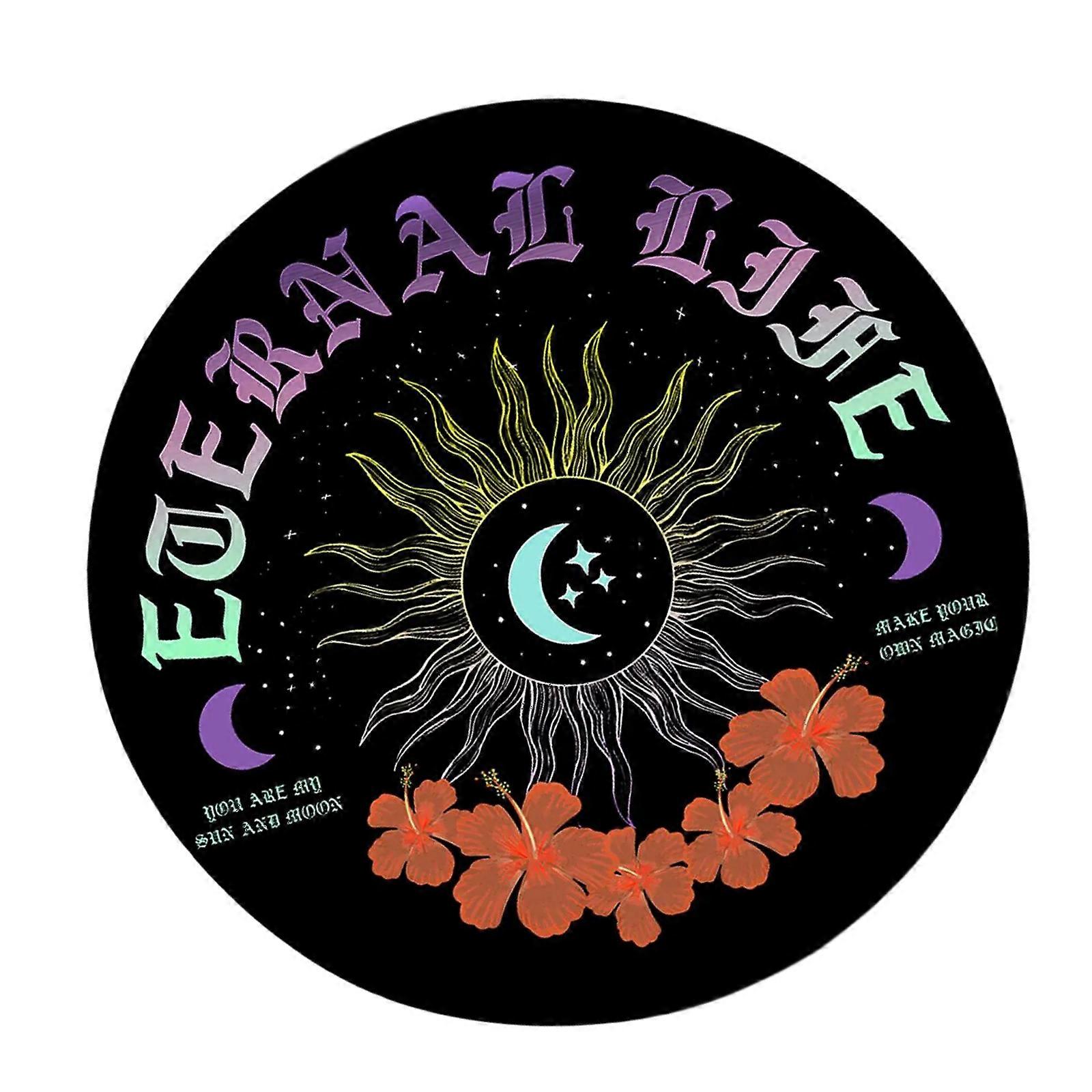 Dowsing Divinations Mat Mouse Pad Sun Moon Star Rubber Tablecloth Desk Decoration Tarots Card Pad for Party Board Game Multicolor