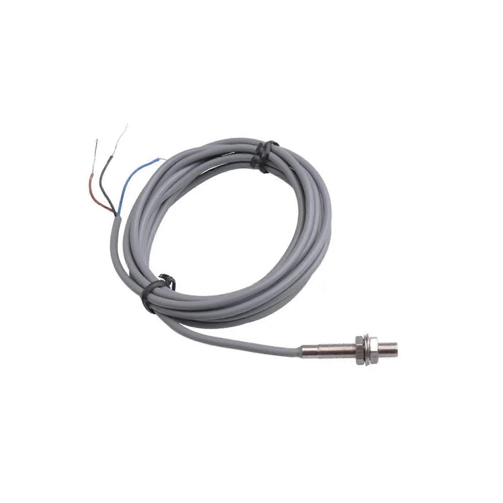 Mini Inductive Sensor Switch Stainless Steel Proximity Switch IP65 Waterproof with 2M Cable NPN PNP Options M5 Three Wire