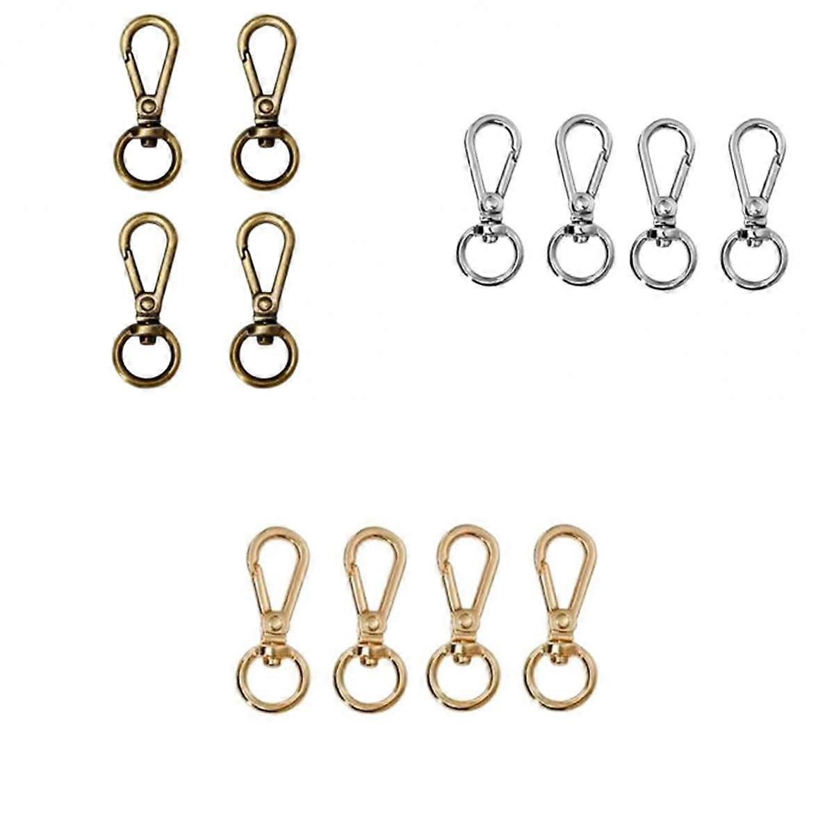 12 ADET 360° Dönebilen Istakoz Tokaları Klipsler Snap Hook El Sanatları Çanta Anahtar Aksesuarı