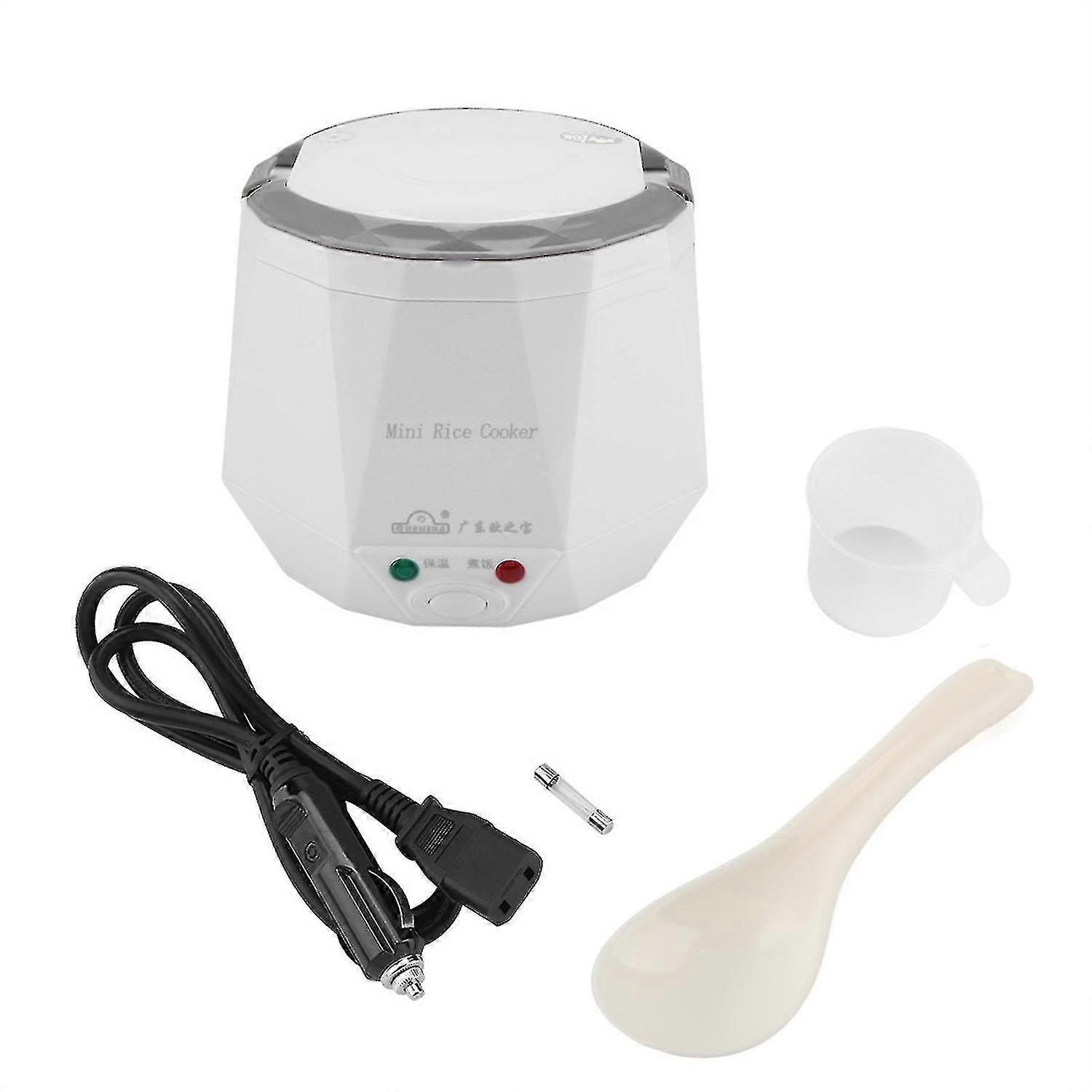 24v 140w 1.3 L Electric Portable Multifunctional Rice Cooker Food Steamer For Truck (white)
