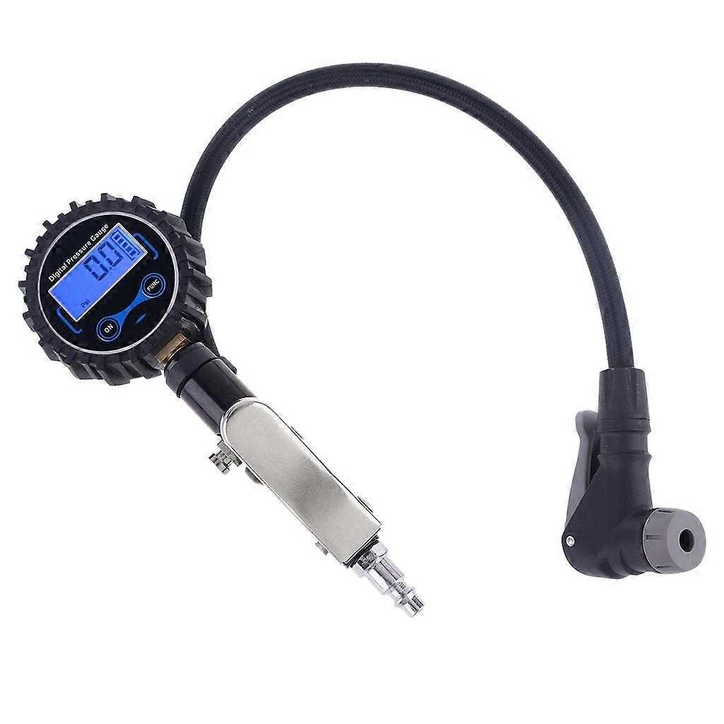 Accurato gonfiatore digitale per pneumatici con manometro 200 PSI (0,5 Res) Accessori per compressori d'aria per impieghi gravosi con gomma nera