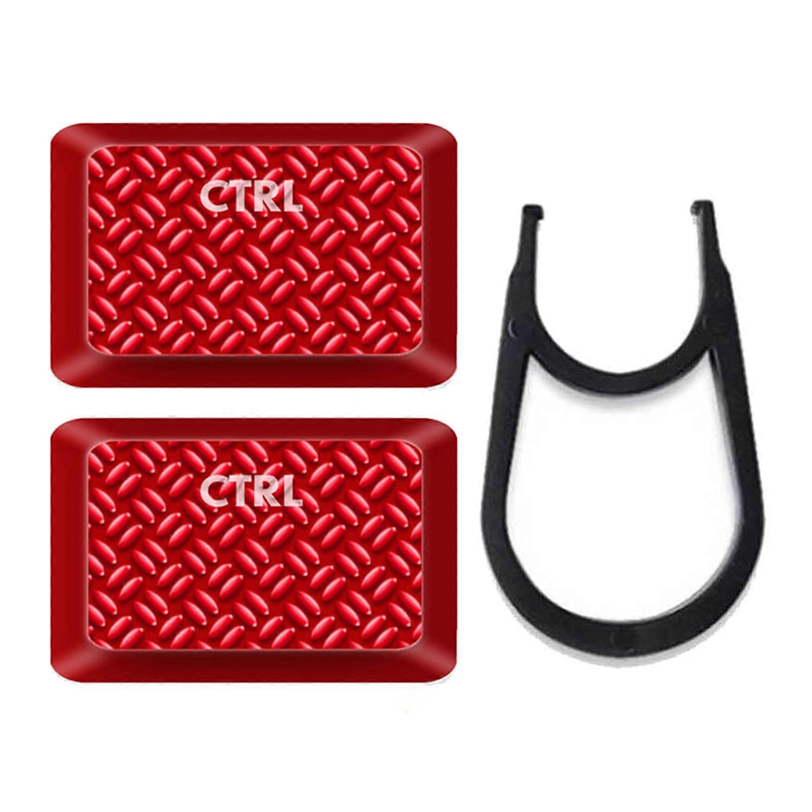 Durable Non-slip Texture Translucent Key Cap 2Keys/Set CTRL Backlit GL Tactile Switch Keycaps OEM Profile for Gamer  Red