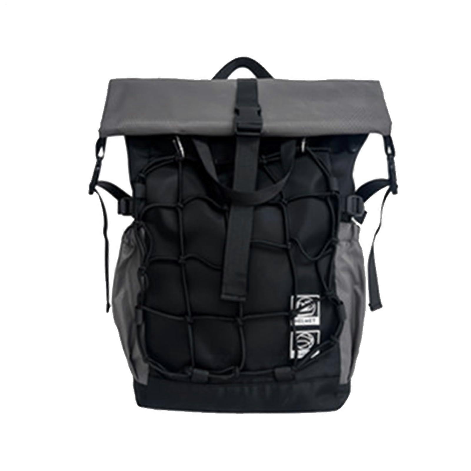 Basketball Backpack Large Size Soccer Ball Bag with Compartment Shoulder Strap Gray Durable Material