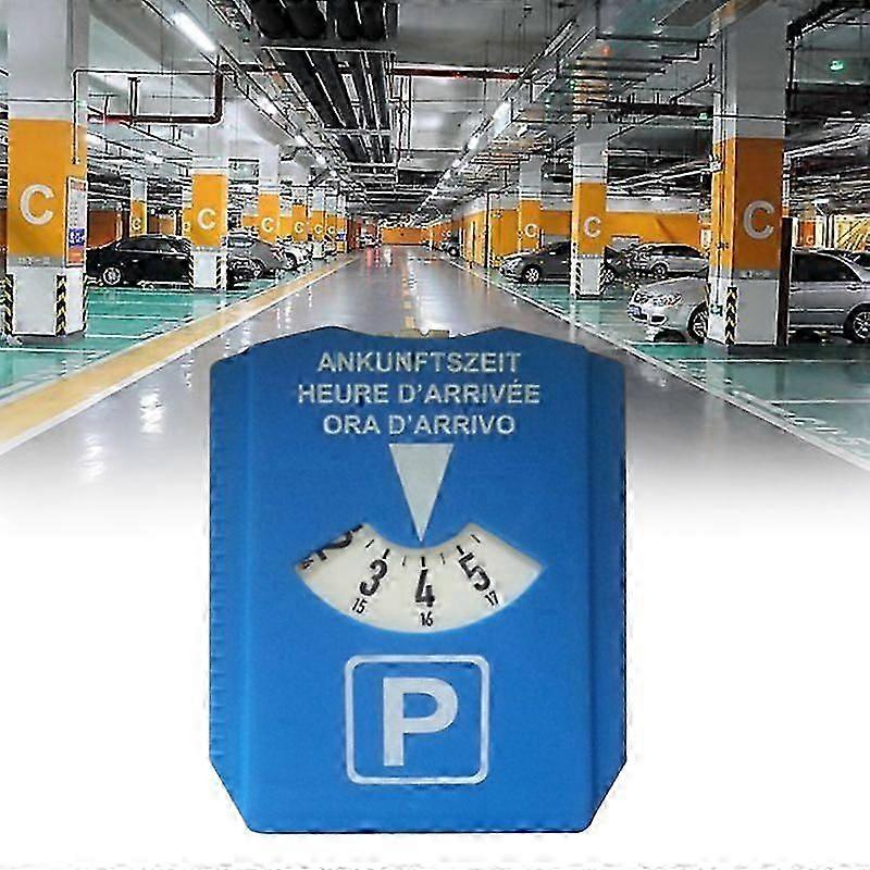 Car Parking Disc Timer Clock Arrival Time Display Blue Plastic Parking Time Tools Portable Car Parking Timer Clock