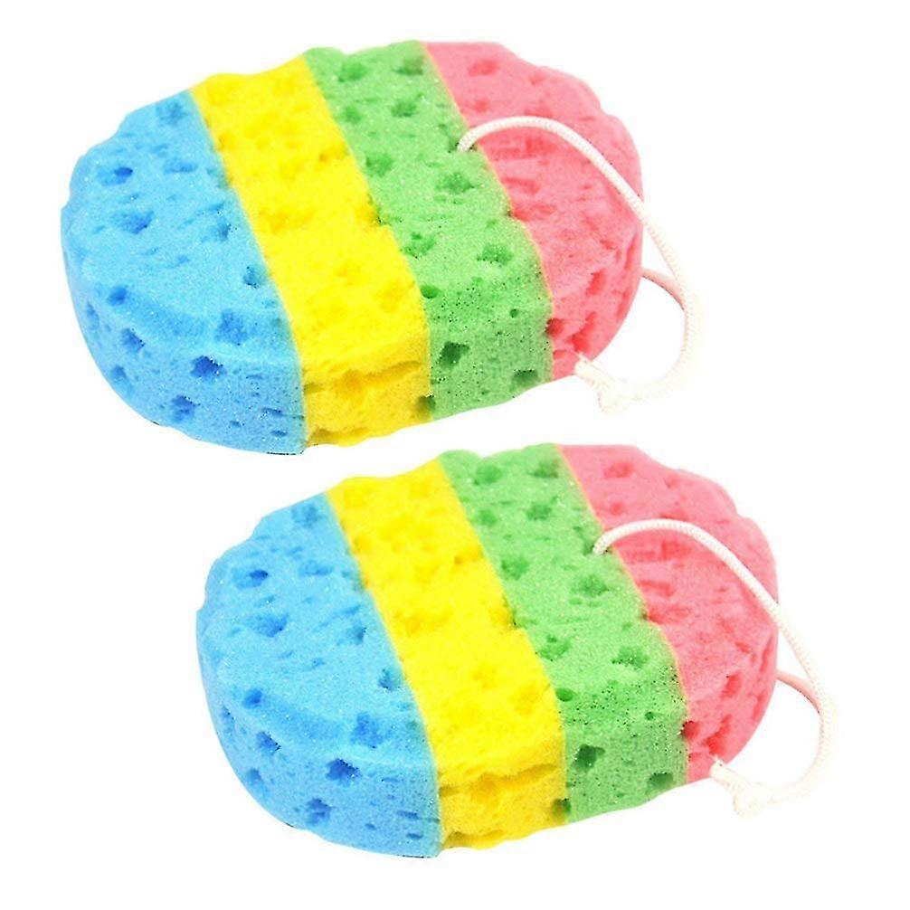 2025 2 Pcs Soft Comfortable Bath Sponge for Shower Bath Oval Size