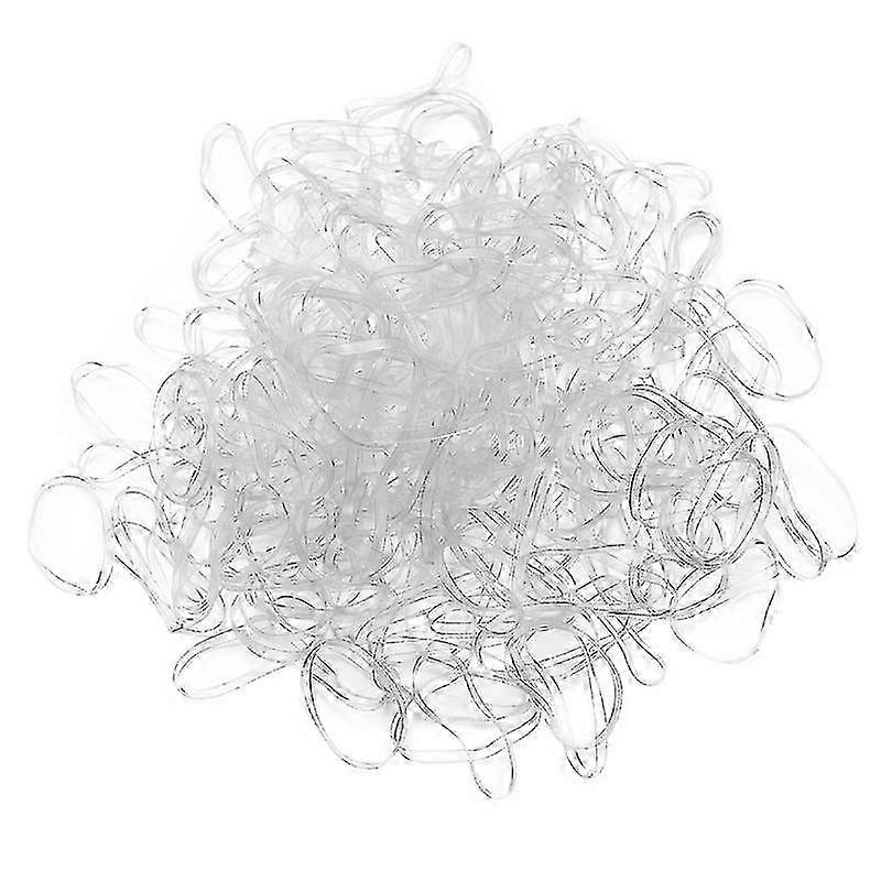 1000st engångs elastiska hårband för barn frisyrer (vit)