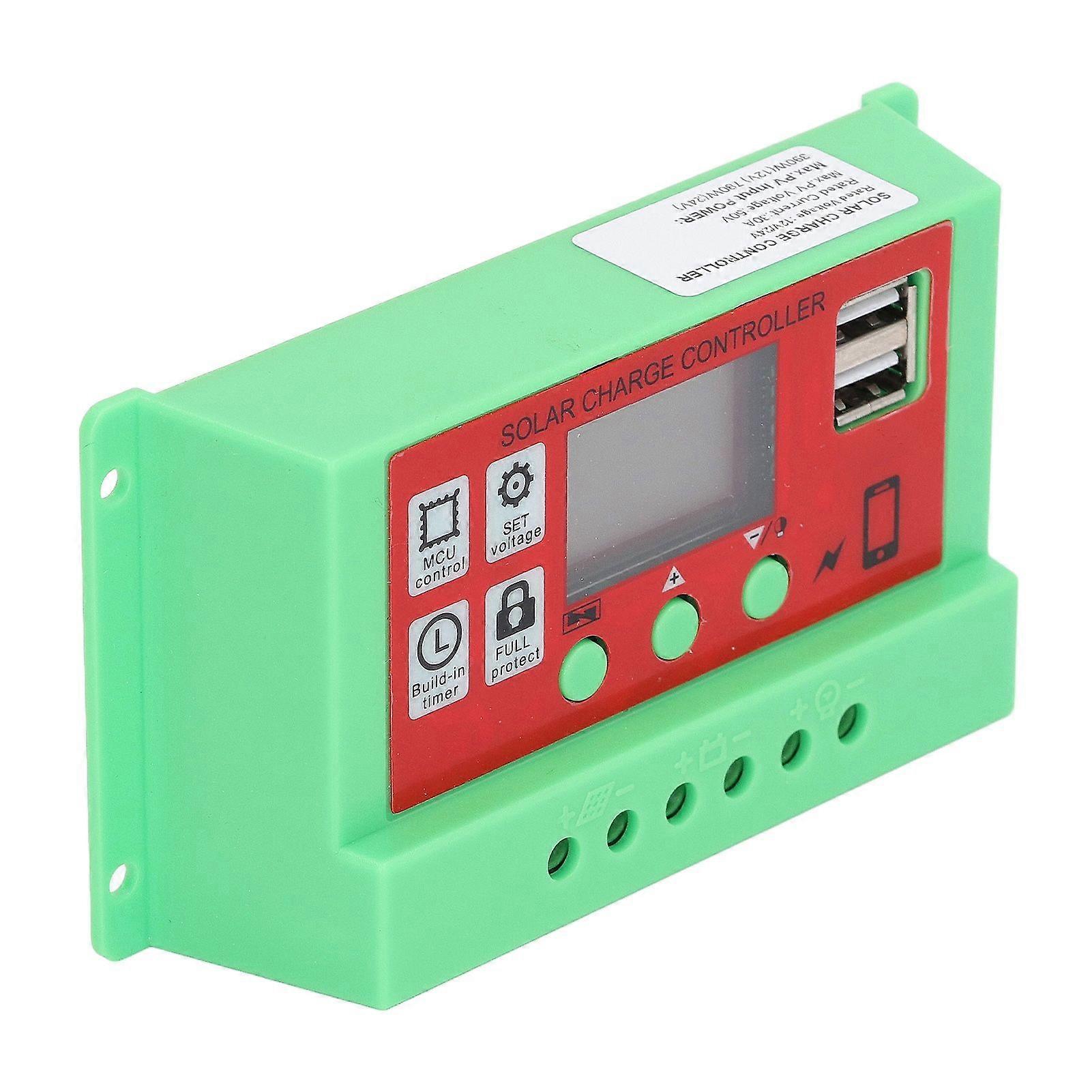 High quality  (7R12) 12V 24V Solar Controller LCD PWM Solar Charge Controller