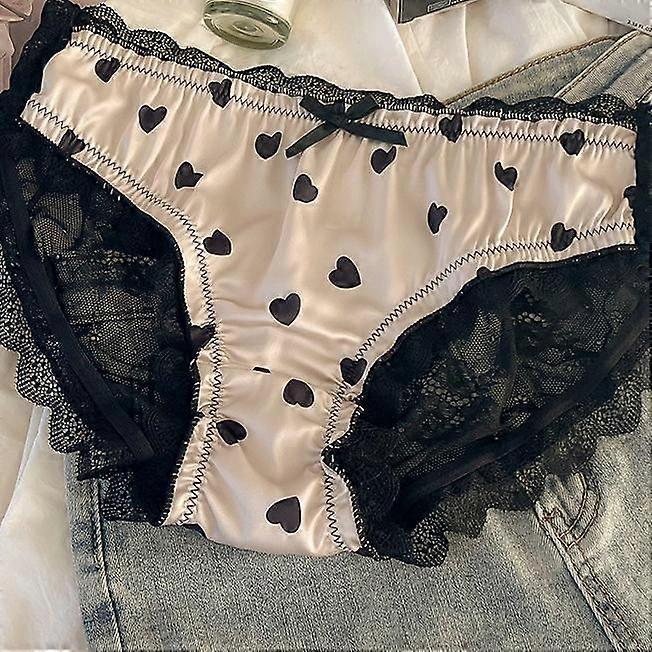 Plus Size Translucent Mid-waist Panties
