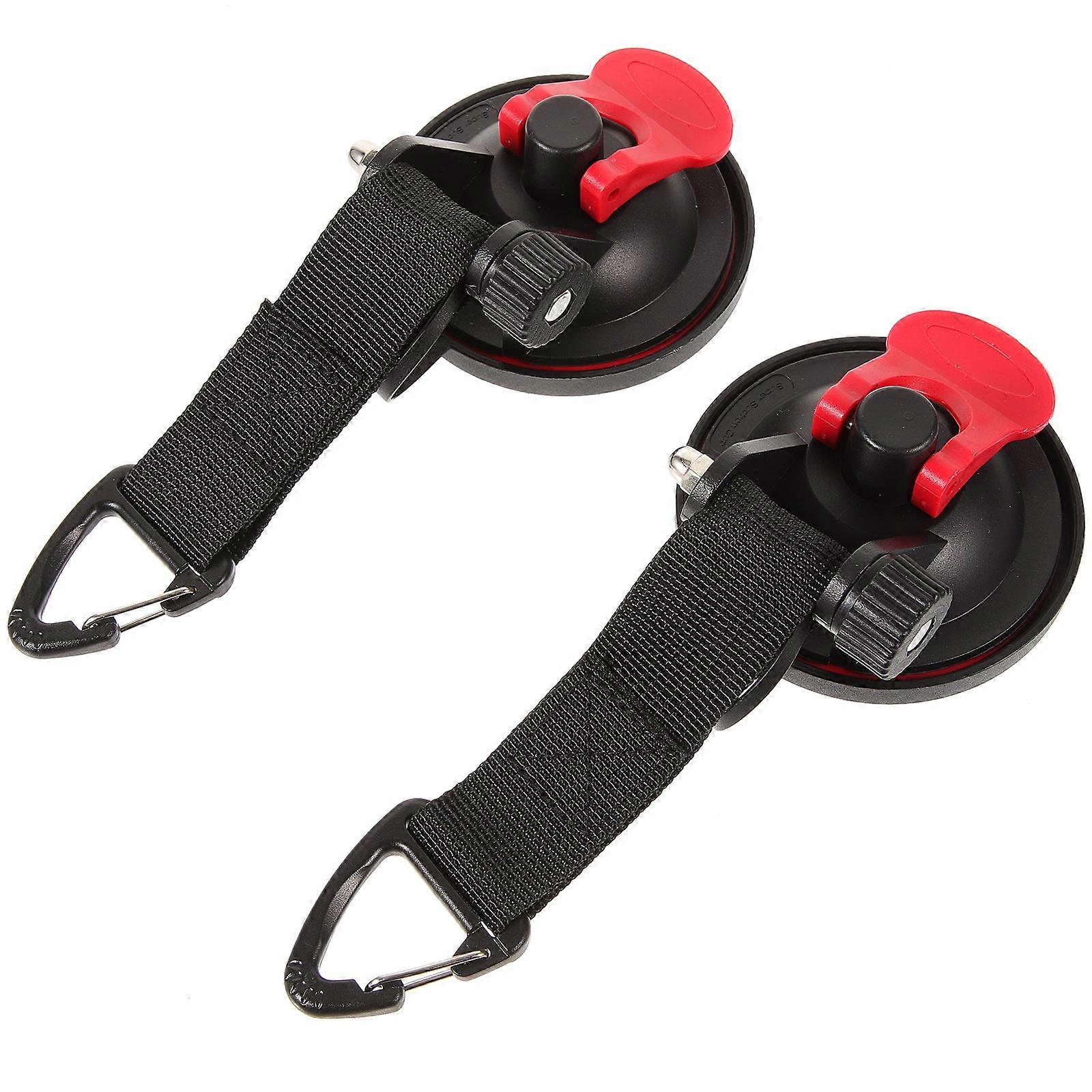 Heavy Duty Suction Cup Hooks for Tent, Car, Tarp & Awning Outdoor Use Strong Adhesion Easy Install Durable Portable 2 Pack