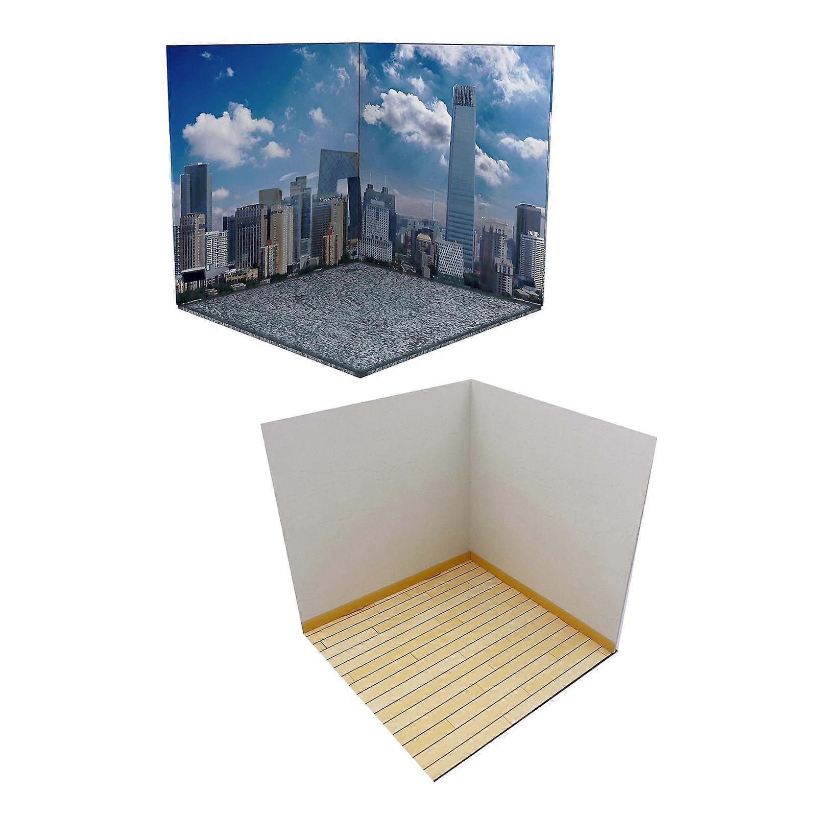 2 Pieces 1/12 Background Organizer, Display Collection for