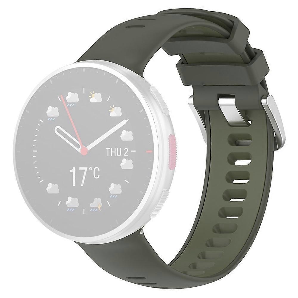 For Polar Vantage V2 Dual Color Silicone Watch Band Replacement Watch Strap with Connecting Rod