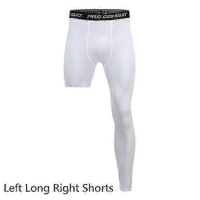 Men's Compression Base Layer Tights for Running Exercise Sport Cropped One-Legged Training Pants