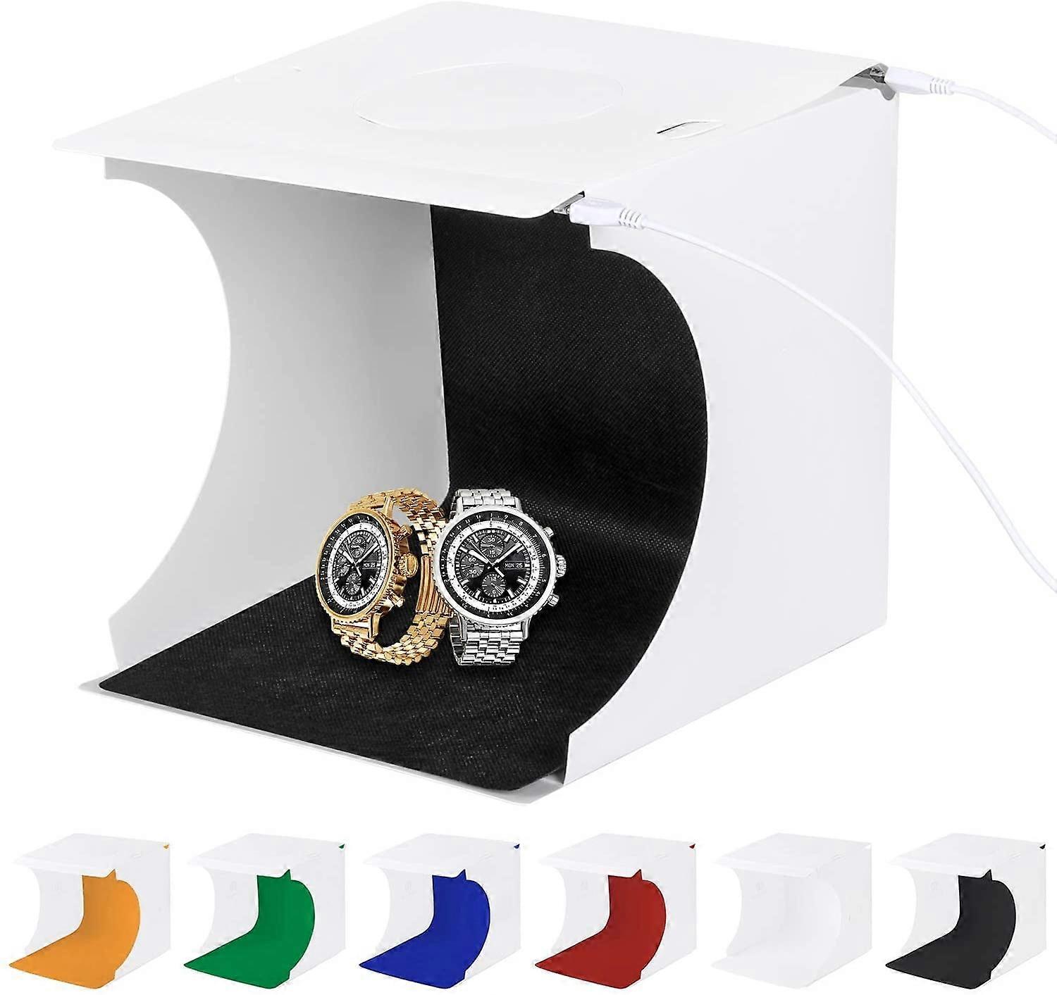 Foldable Photo Studios Box Photographing Tent Light Box Mini Portable Collapsible Photography Lighting Set with 6 Colors