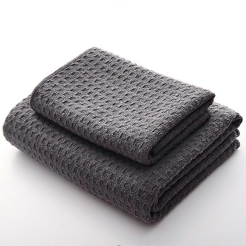 Quick-Dry Waffle Bath Towel Set - Soft, Skin-Friendly & Shed-Free