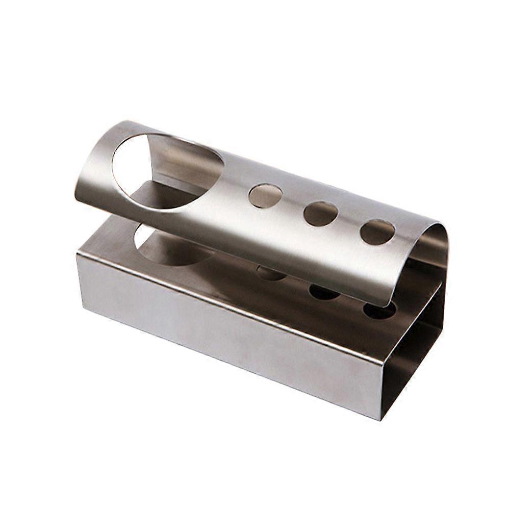Toothbrush Stand Toothpaste Rack Bathroom Accessories Silver 15 x 8 x 6.5cm Anti-rust Space-saving Easy to Install and Use 1Pcs