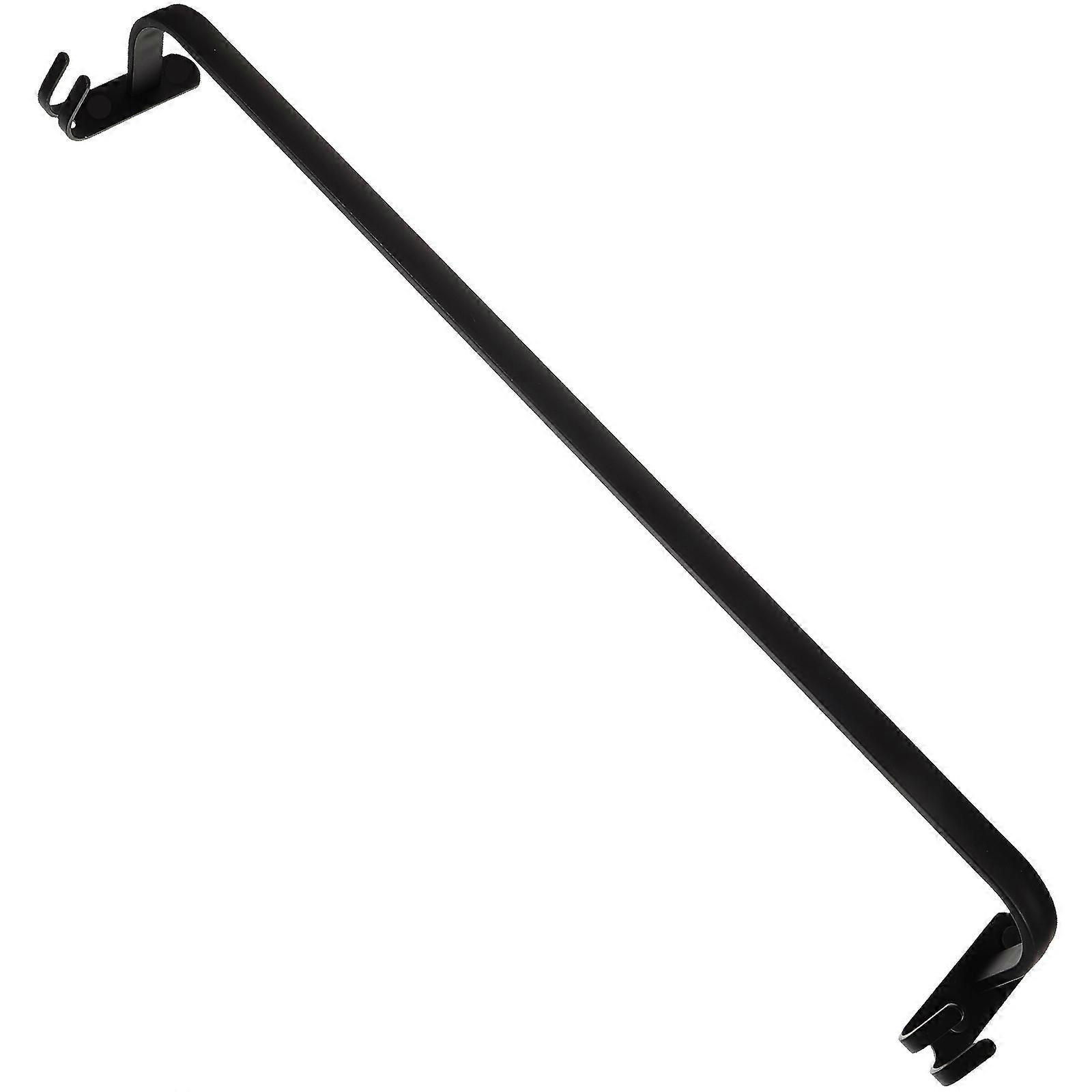 Towel Wall Rack Single Pole Black 59x7.5x8.5cm Brushed Finish 1Set