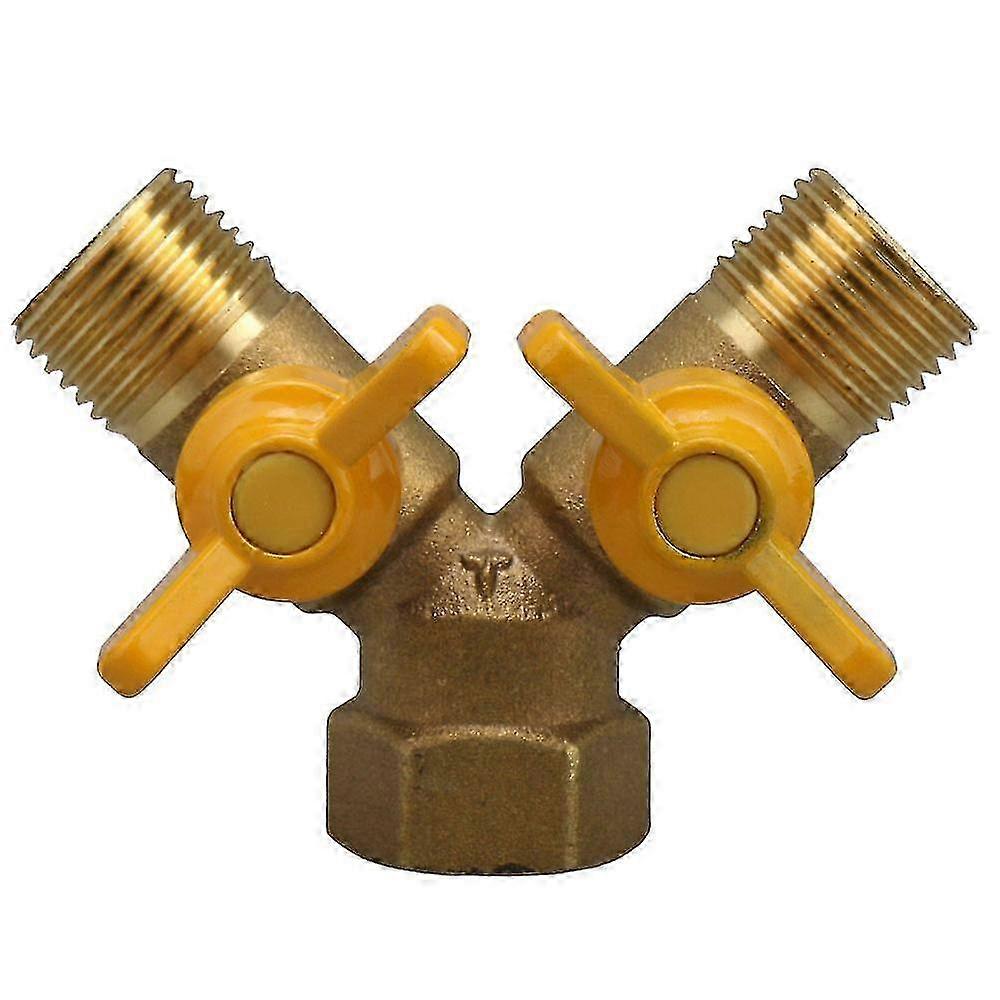 2 Way Gas Pipe Connector Splitter Solid Brass Y Piece Joiner Connector