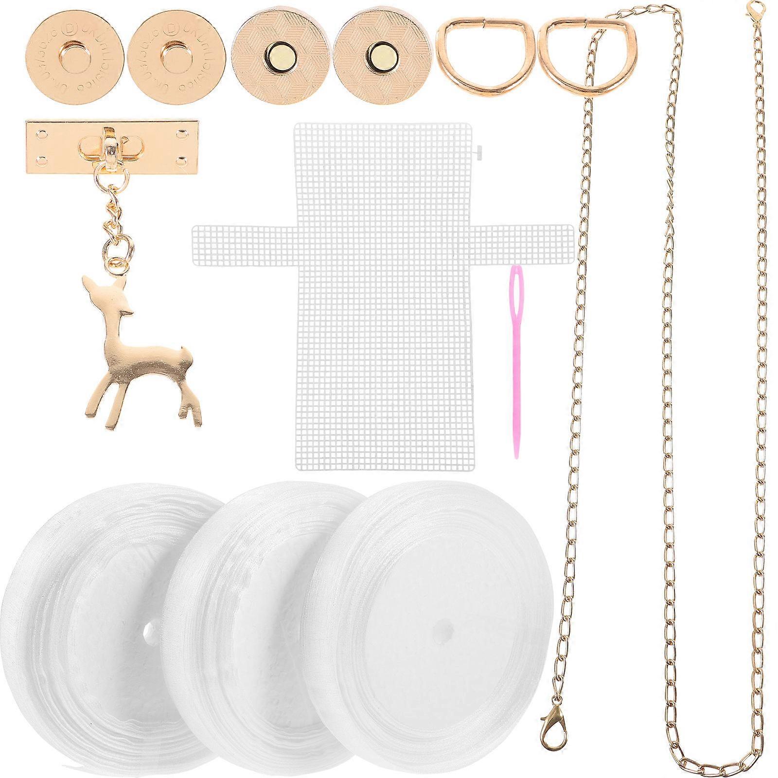1 Set of Chain Bag DIY Materials for Handmade Bag Making Kit
