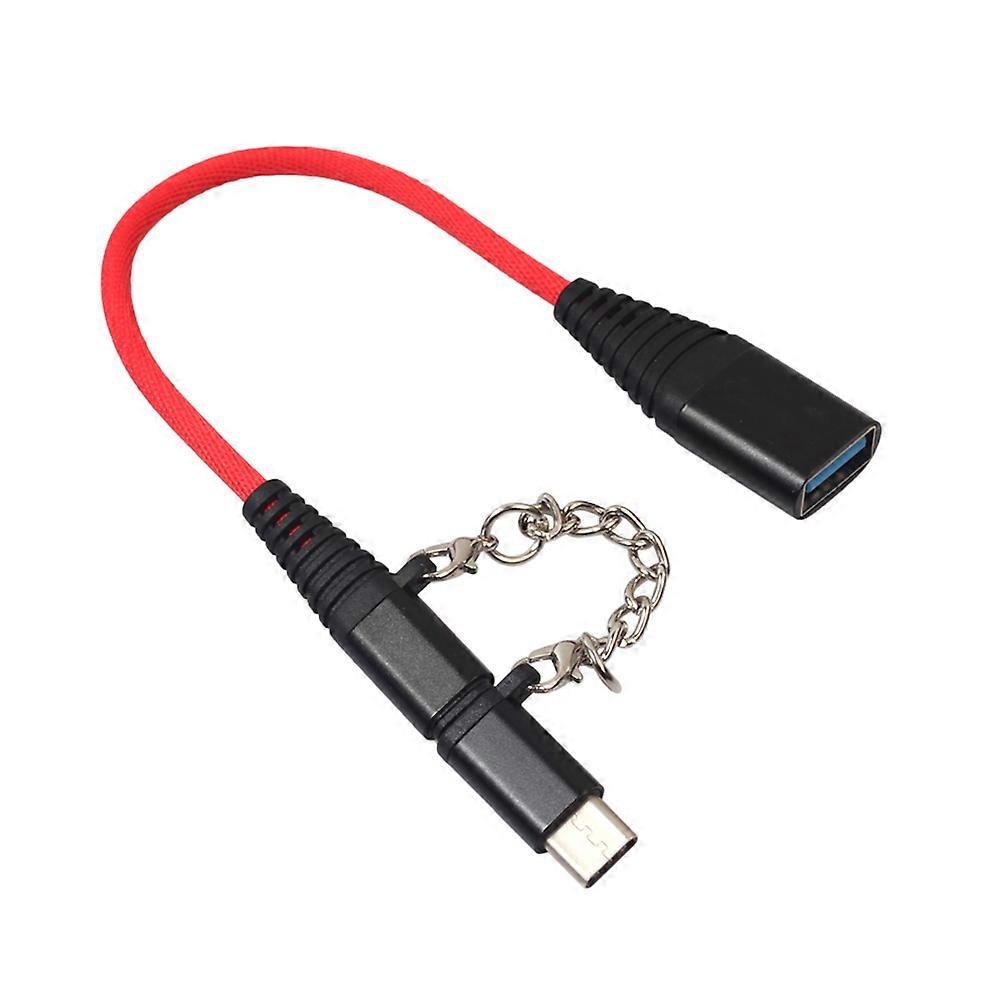 Usb-C Otg Adapter Type C To Otg Data Transfer For Tablet Phone And Laptop Black 1Set