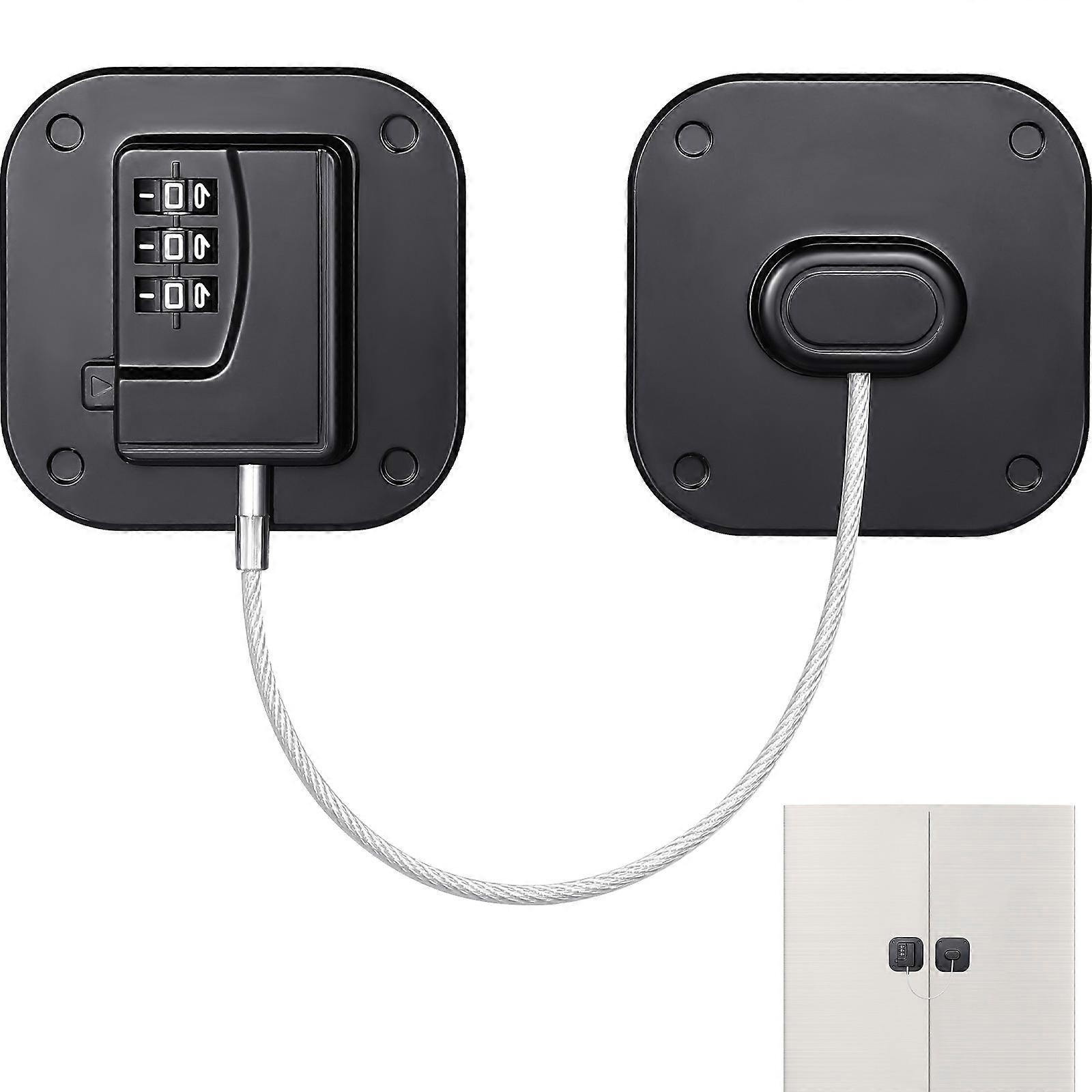 パスワード付きキャビネットロックミニ冷蔵庫ロックチャイルドセーフティキャビネットロック家庭用1セット