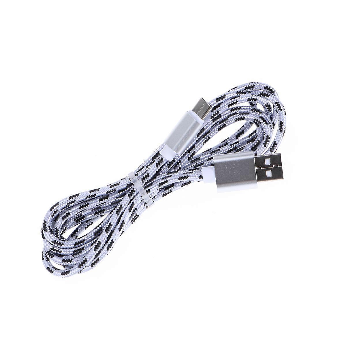 Universal Charging Cable Braided Usb For Smartphone Car Usage 2m 1Pack