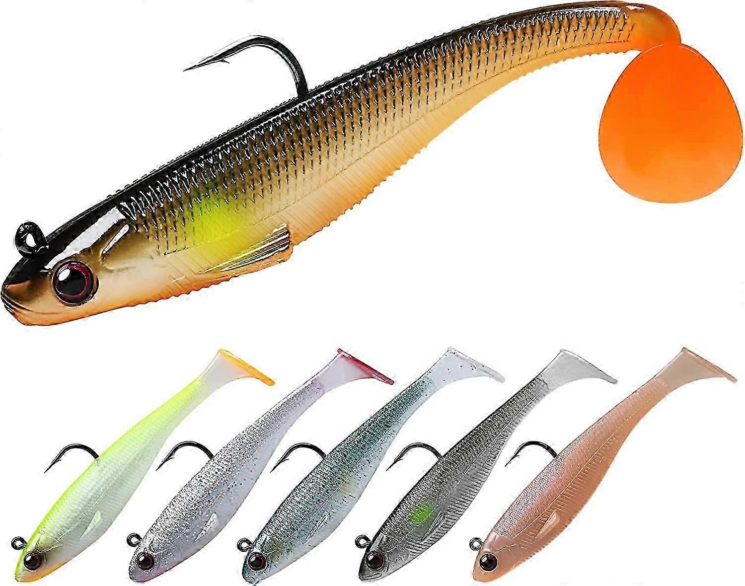 Soft Plastic Lures for Bass Lures for Pike Pre-Assembled Ultra Sharp BKK/VMC Hooks Artificial Lures Salt and Fresh Water Tackle