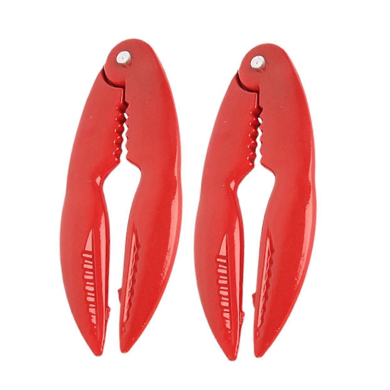 2 Pieces Aluminum Alloy Crab Claws Ergonomic Lobster Crackers for Shell Opening Seafood Tools Striking for Parties