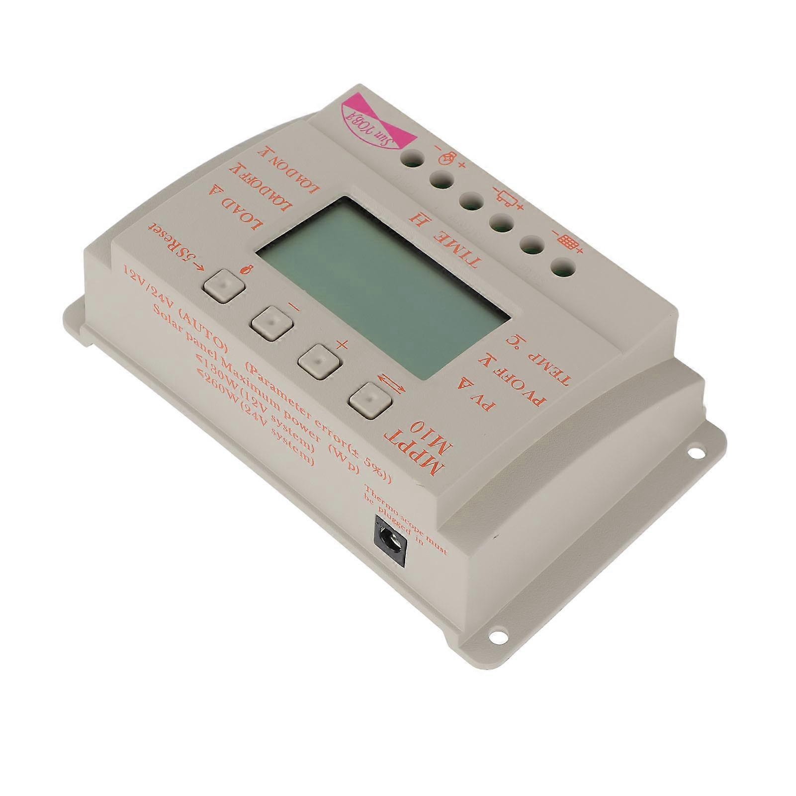 Solar Controller MPPT Charge Discharge Control LCD Display 12V 24V USB 5V Output