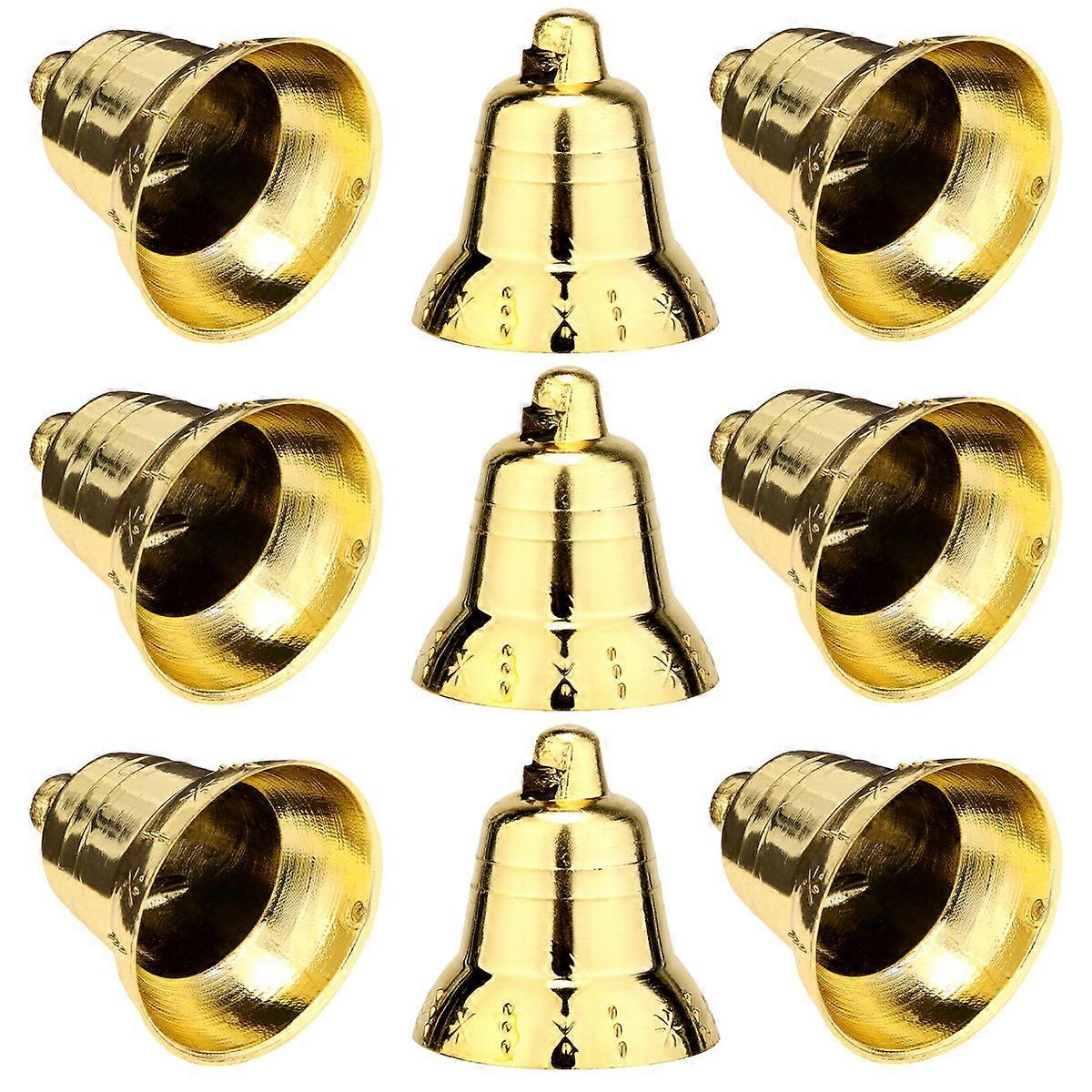 Christmas Jingle Bells Golden 2.50X2.20X2.20CM Decorative Bell Pendant Tree Hanging Ornament 1Set