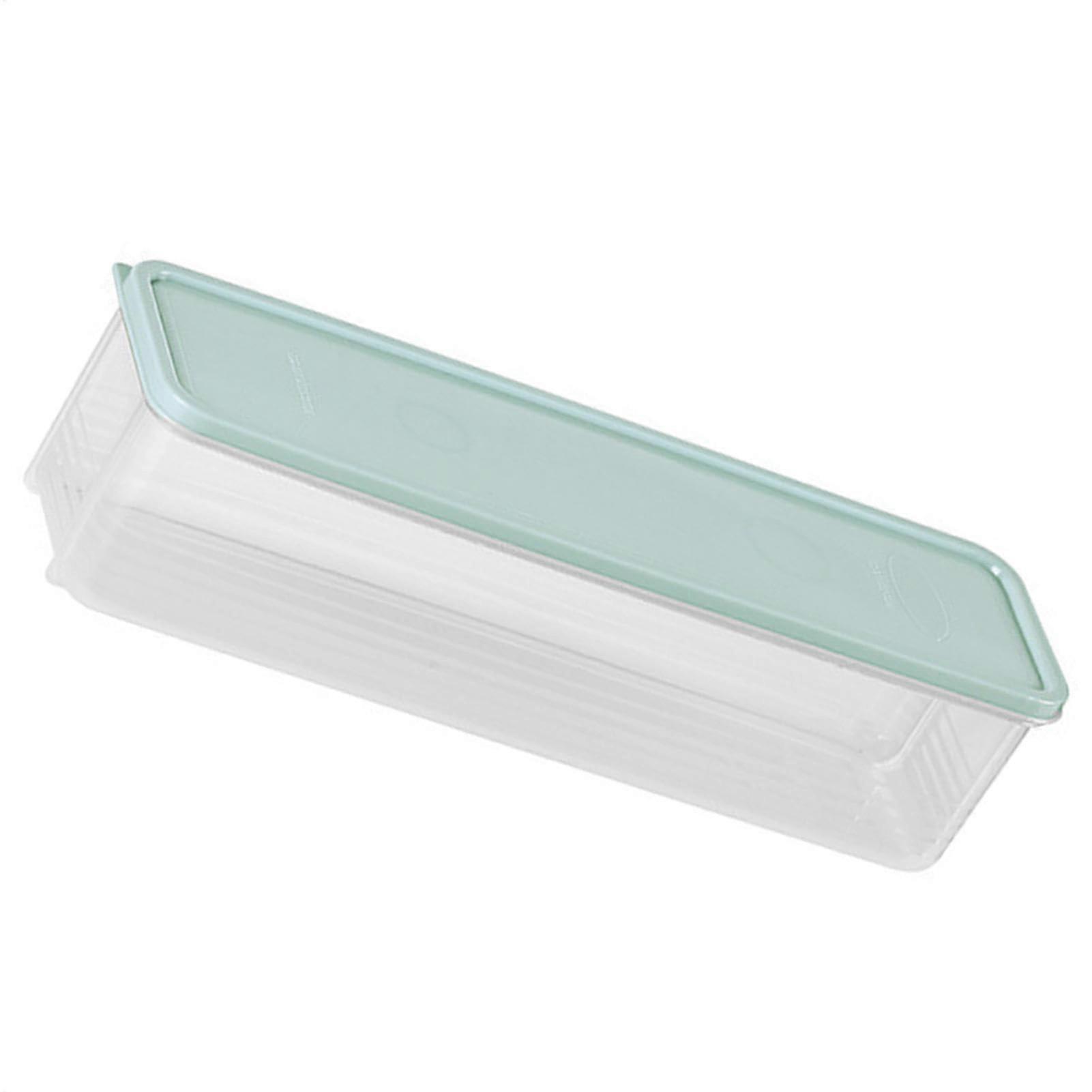 Pasta Storage Container, Food-Grade Transparent Rectangular Noodle Storage Box with Lid, Refrigerator Storage for Pasta, Blue