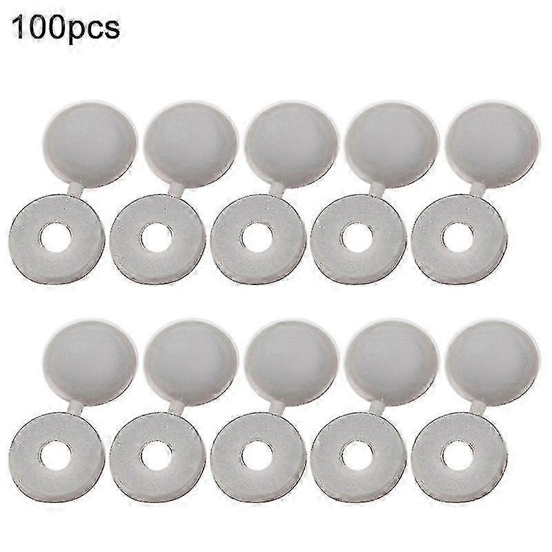 100Pcs/Pack Folding Plastic Screw Snap Covers for Self-Tapping Screws Caps