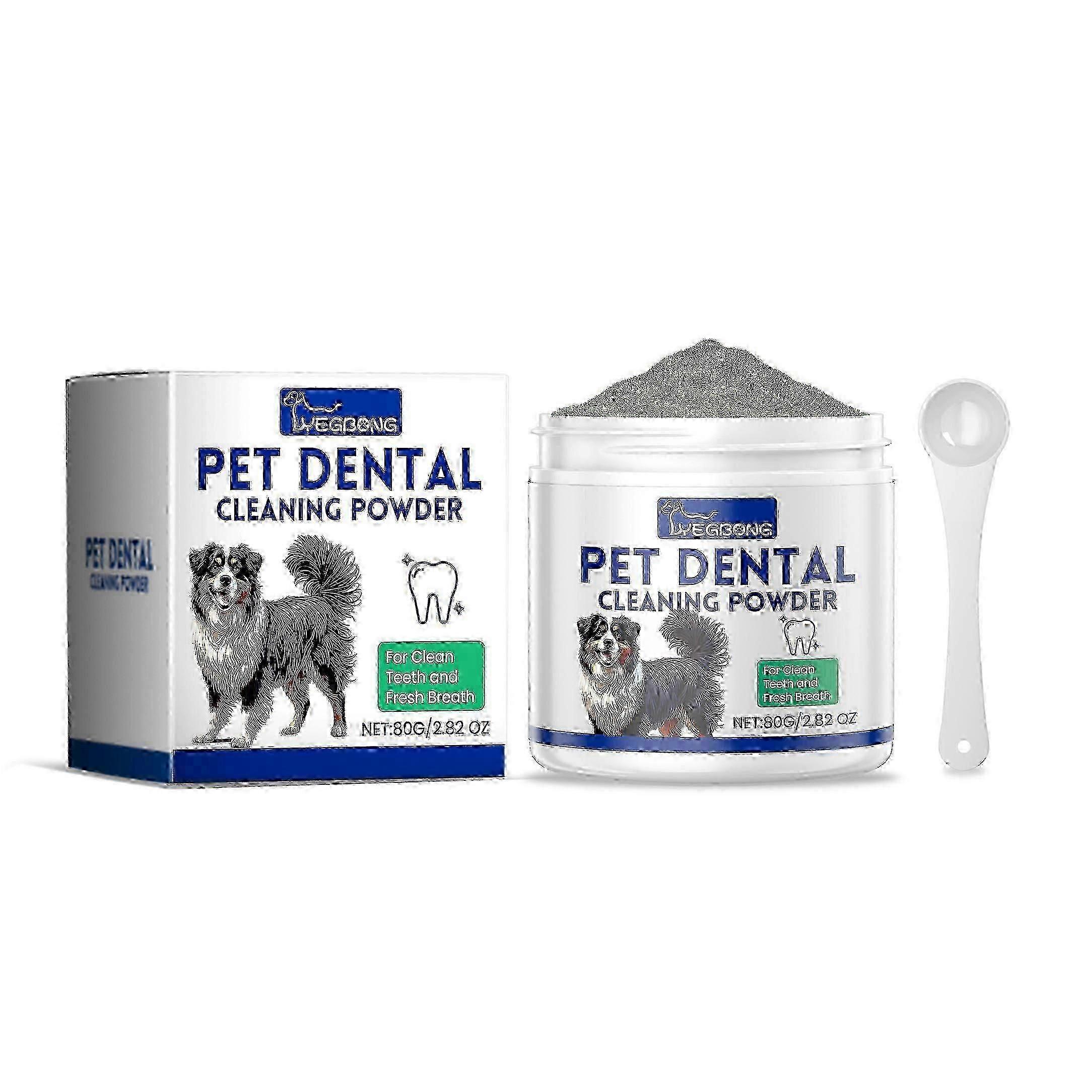 Poudre nettoyante pour dents de chien - Nettoie en douceur les taches de tartre et rafraîchit l'haleine